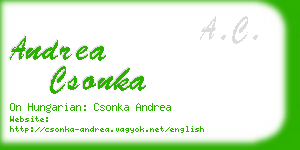 andrea csonka business card